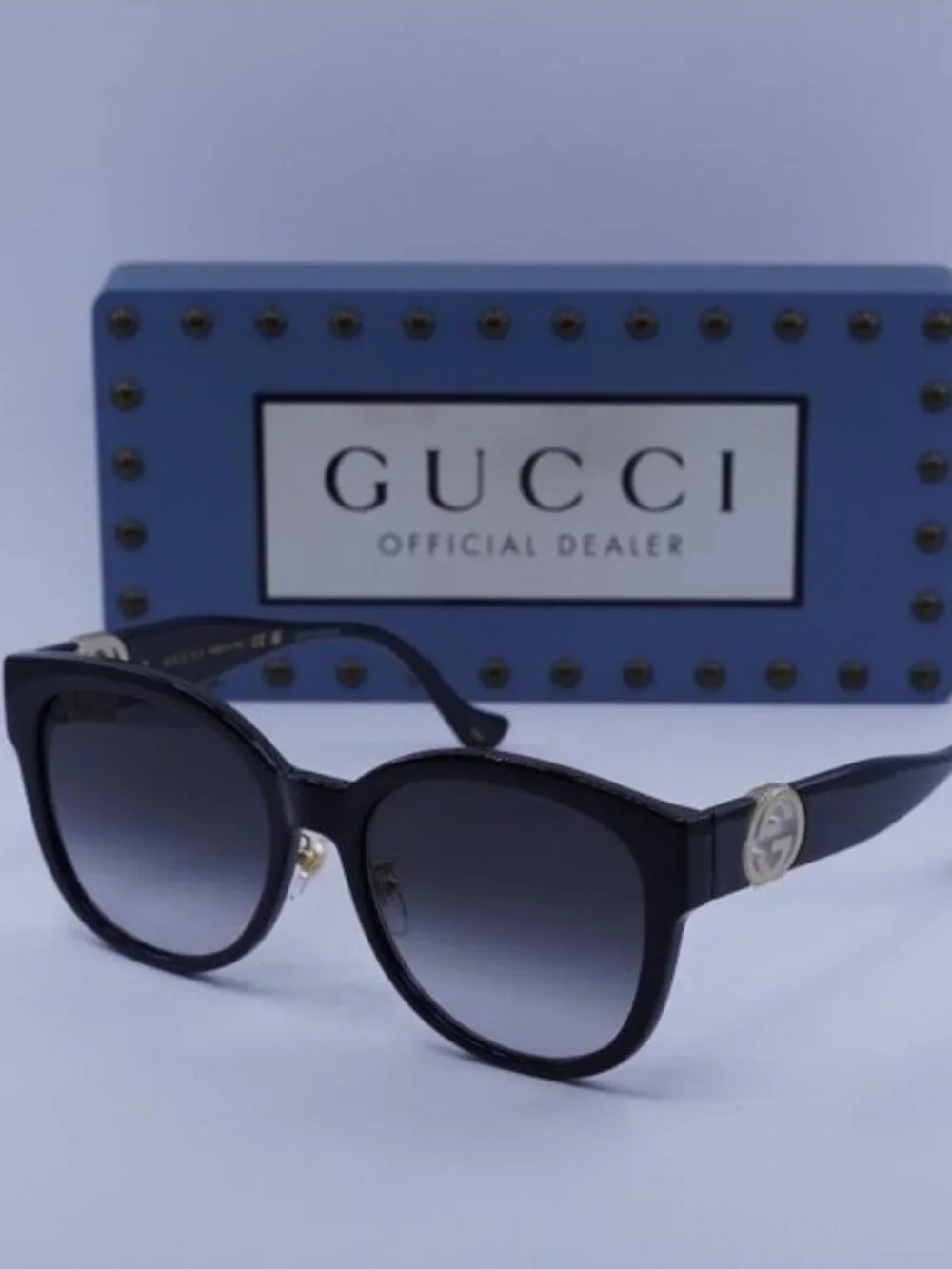 Gucci GG1028SK 001 Cat Eye Sunglasses - Black